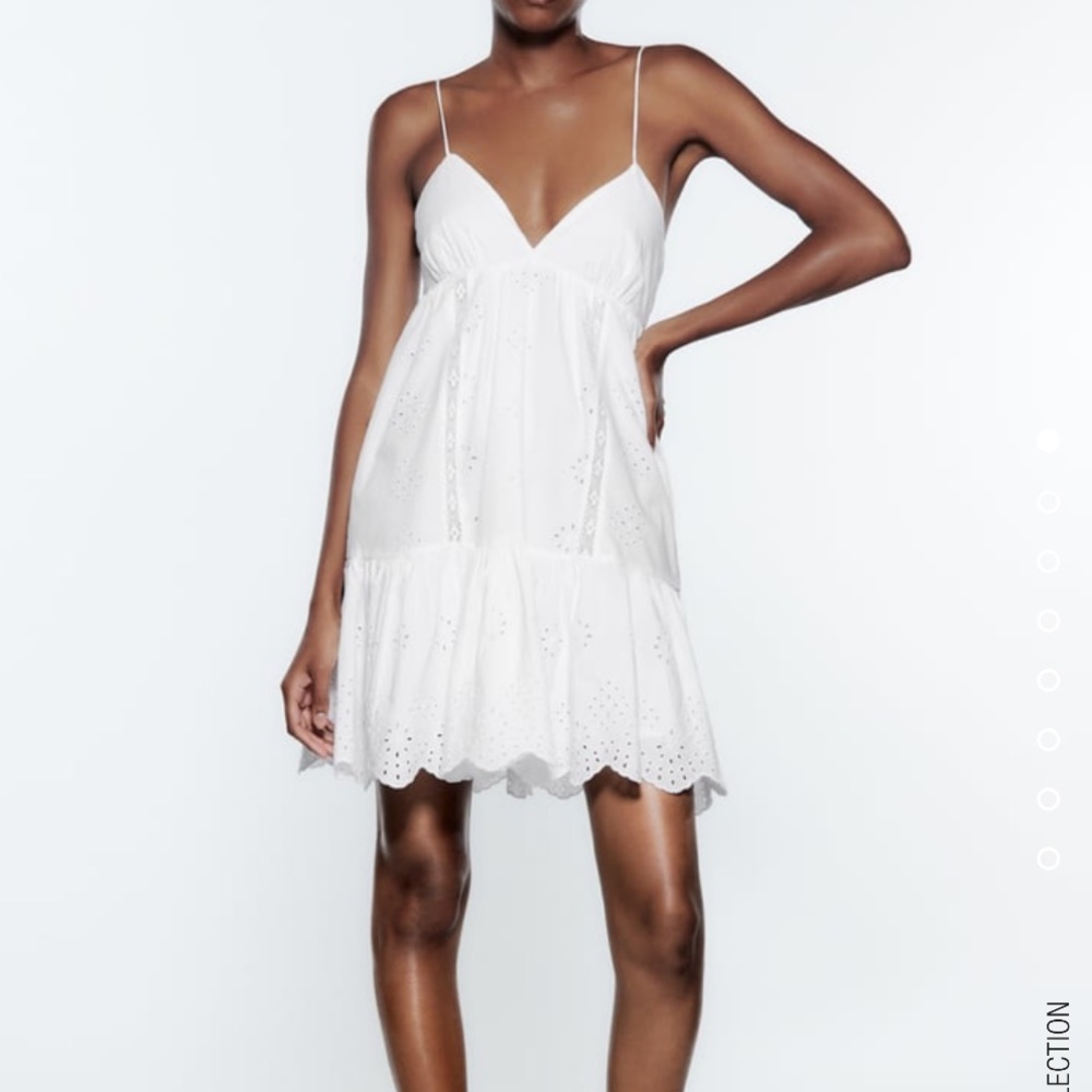 New Openwork Embroidered Mini Dress